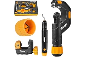 TOLESA Pipe Cutter Tool 1/8''-2'', Heavy Duty Mini Copper Pipe Cutters With Deburring Tools Pipe Reamer, Speed Cutting Tubing Cutter For Copper, Aluminum, PVC, Thin Stainless Steel Pipe