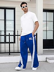GORGLITTER Men's Baggy Wide Leg Sweatpants Y2K