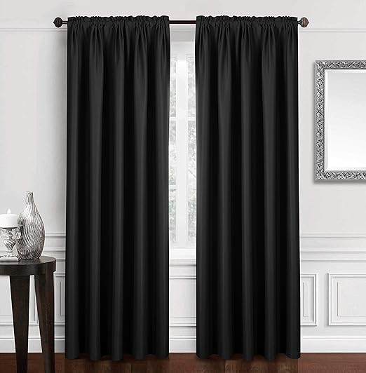 Amazon Com Dreaming Casa Solid Blackout Curtain For Bedroom 96