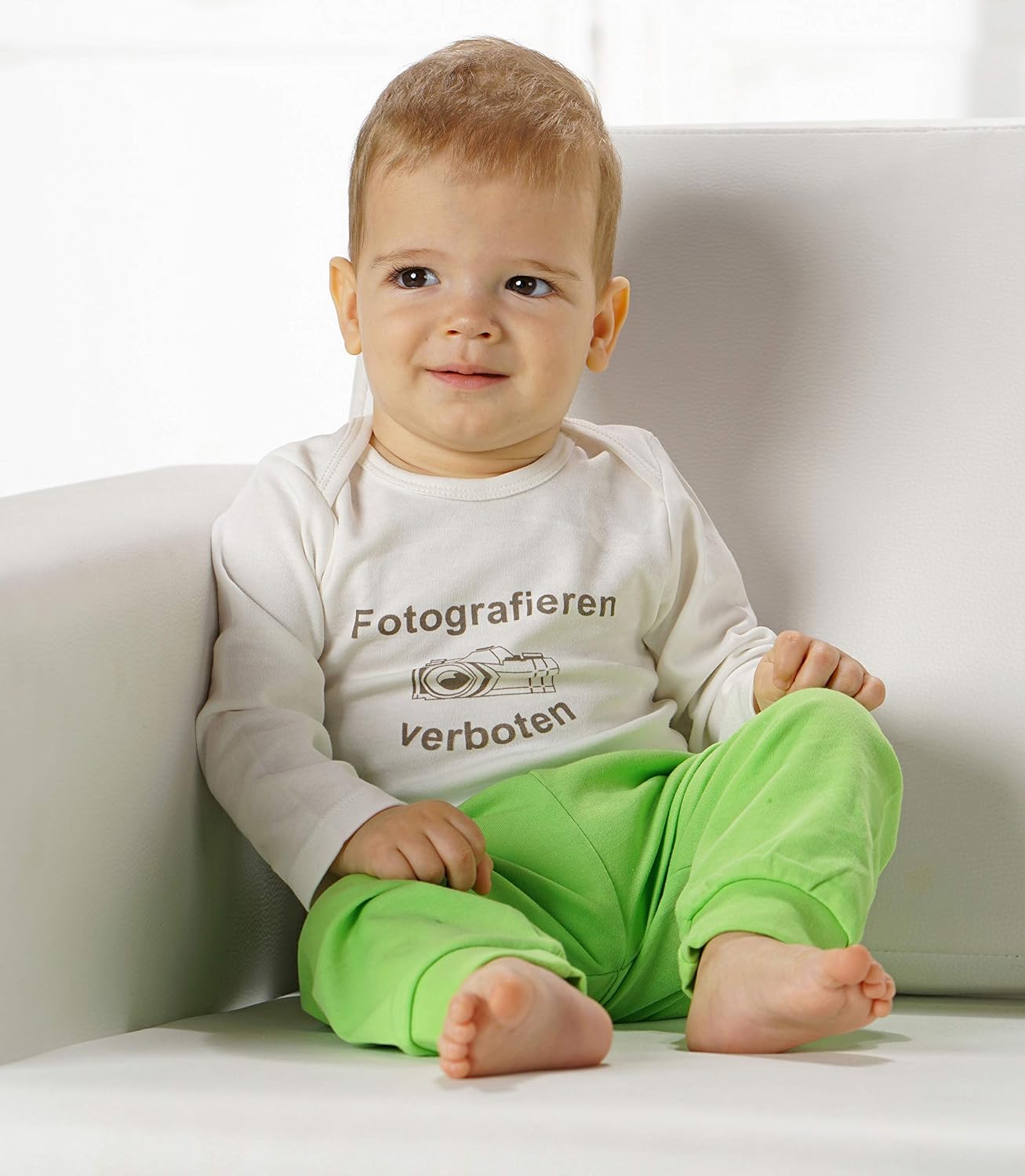Playshoes Schnizler Unisex Baby Interlock Baby Breeches Trousers, Green, 56 - Image 3