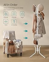 SONGMICS Coat Rack Stand Pearl White 12 Hooks 178 cm RCR017W01 view 3