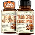 Turmeric Supplement - High Potency Turmeric Curcumin Supplement with 1200 mg Organic Tumeric and 95% Curcuminoids. Curcumin Supplements with Black Pepper for Immune & Joint Health. 60 Capsules 2 Pack