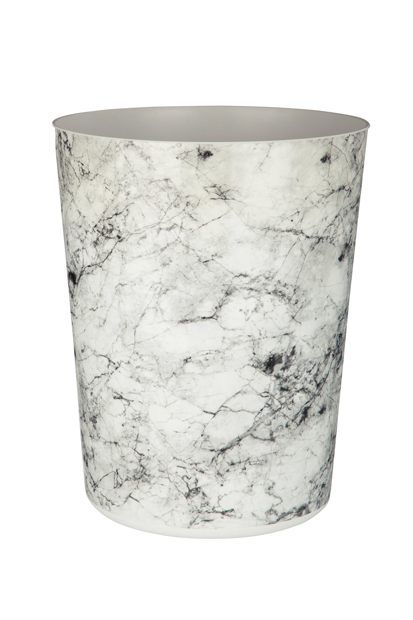 Premier Housewares 1601585 Rome Waste Bin, Marble Effect Grey 20 x 20 x 25 cm