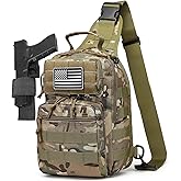 HPDF Small Tactical Military Backpack Sling Crossbody Holster Bag For Men CCW Sling Bag 10L