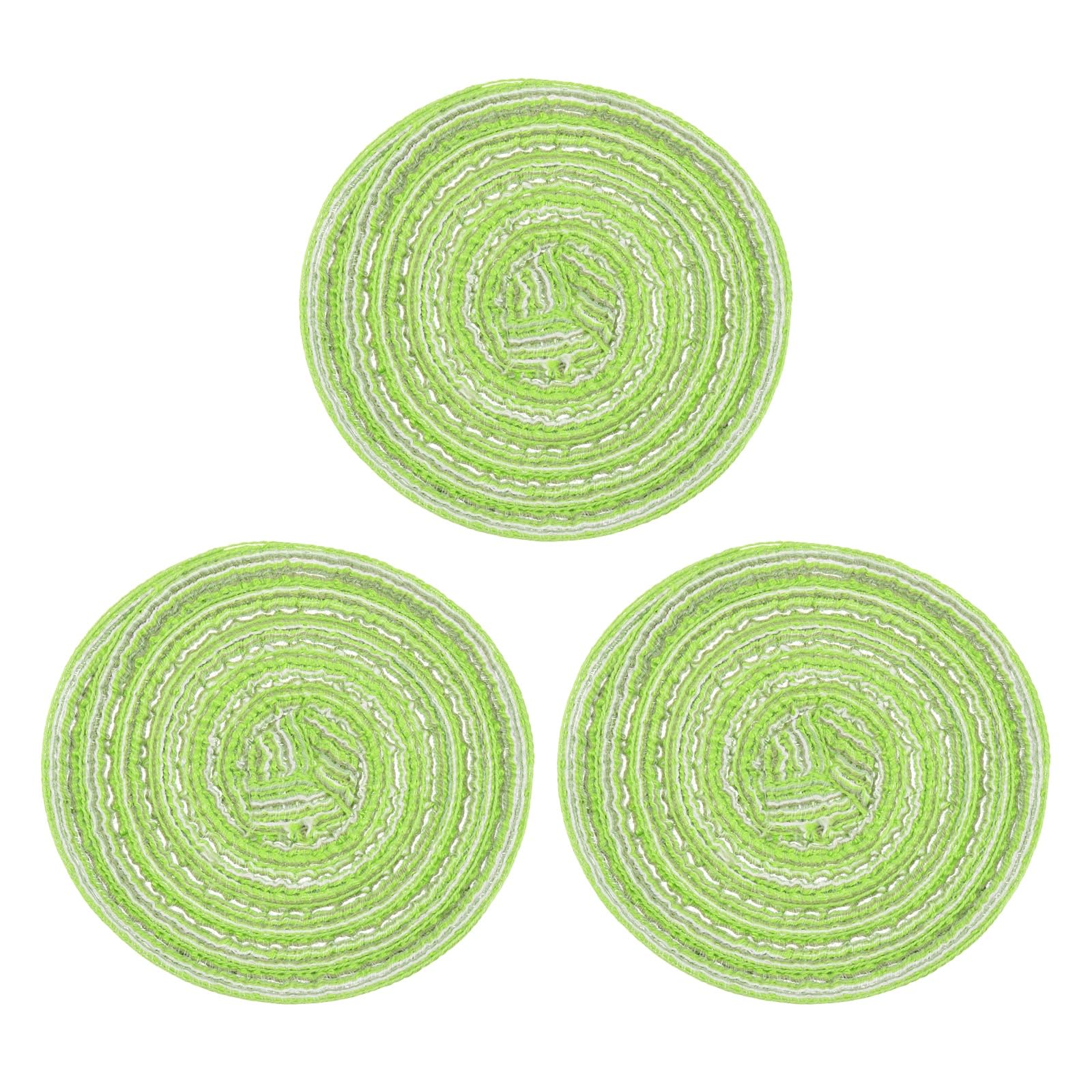 sourcing map 3Pcs 4.72" Dollhouse Miniature Carpet, 1:12 Polyester Doll House Rugs Prop Small House Accessories for Doll House Furniture Decor Play, Green — image 1