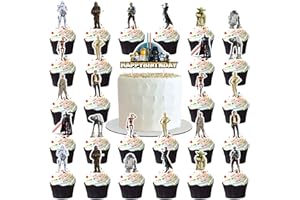 SHUNHONG 25pcs Birthday Cake Topper For Star Wars Children's Cupper Topper For Star Wars Theme Party Supplies