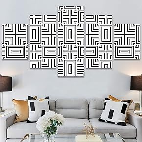 SIGNWIN 5 Panel Canvas Wall Art Modern Art...