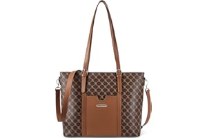 BOSTANTEN Womens Leather Laptop Tote Office Shoulder Handbag Vintage Briefcase 15.6 inch Computer Work Purse