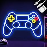 Gamepad Neon Sign, Battery or Usb Powered for Gaming Room Decor, Adjustable Brightness Gamepad Neon Light(16.5 x 11.2 inches)