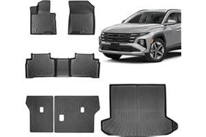 Floor Mats & Trunk Mat for 2026 2025 2024 2023 2022 Hyundai Tucson Cargo Mat Backrest Mat Replacement for 2024 2025 2026 Hyun