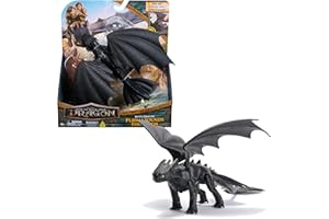 DreamWorks Dragons, Battle Dragons, Plasma Sounds Night Fury, 13” Action Figure, Kids Toys for Boys & Girls Ages 4 and up