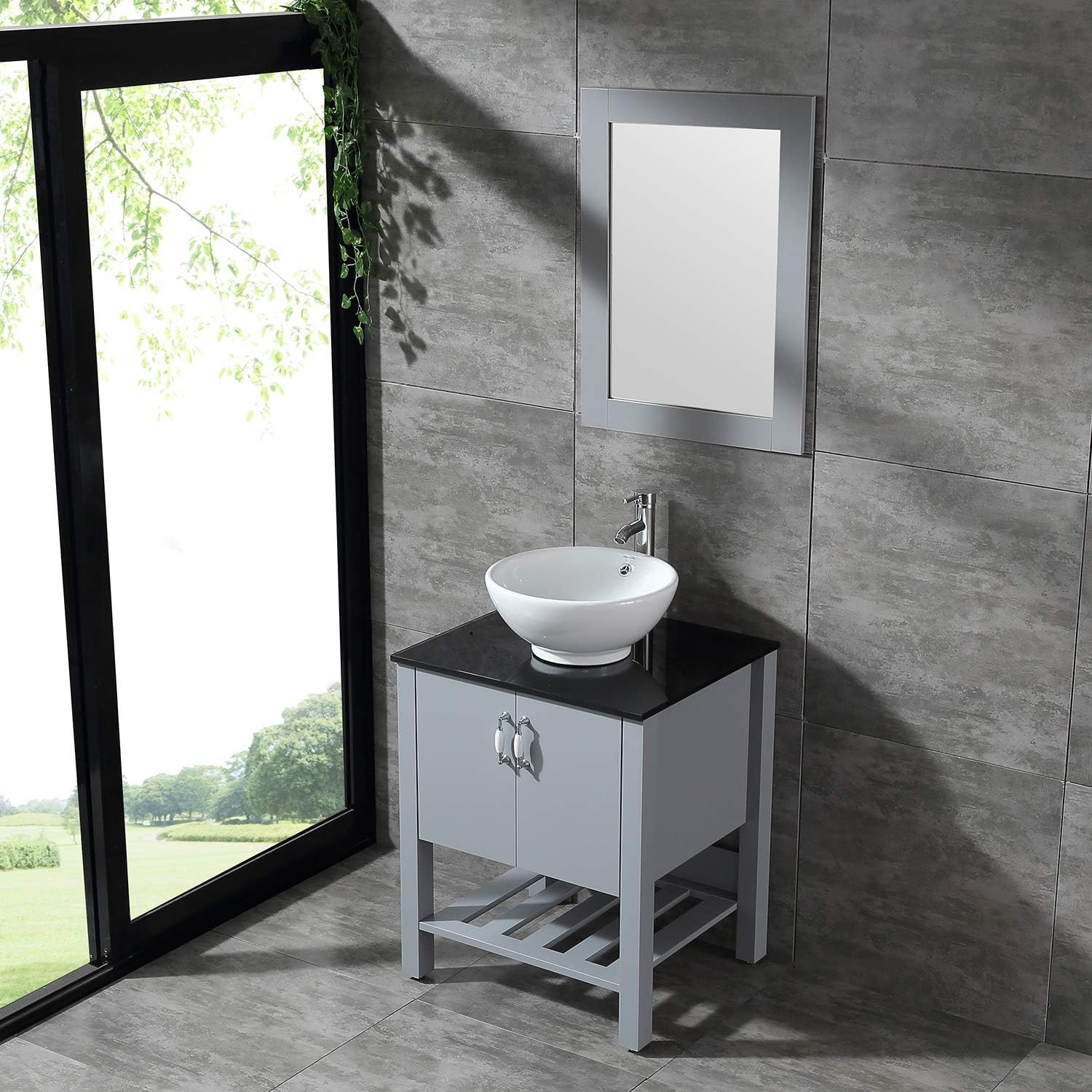 Silverylake 25 Bathroom Vanity And Sink Combo Bathroom Storage Cabinet Single Sink With Mirror And Glass Gray Countertop Modern Large Capacity Round Basin Bowl Bathroom Vanities Bathroom Sink Vanities Accessories Rbafamilylawcom Silverylake 25 Bathroom Vanity And Sink Combo Bathroom Storage Cabinet Single Sink With Mirror And Glass Gray Countertop Modern Large Capacity Round Basin Bowl Bathroom Vanities Bathroom Sink Vanities Accessories Rbafamilylawcom
