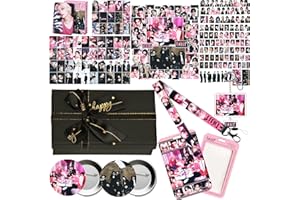 PYAJUU Stray Kids DO IT Album Gift Box Set, Including 55PCS DO IT Photocards, 100PCS Album Sticker Pack, 1 Lanyards, Card Holder, 1 Stray Kids Keychain and 2 Badge Gift for Stay Straykids Merch