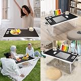 CSYY Upgraded Bed Table Laptop Desk Foldable Tray with USB Port Black view 7