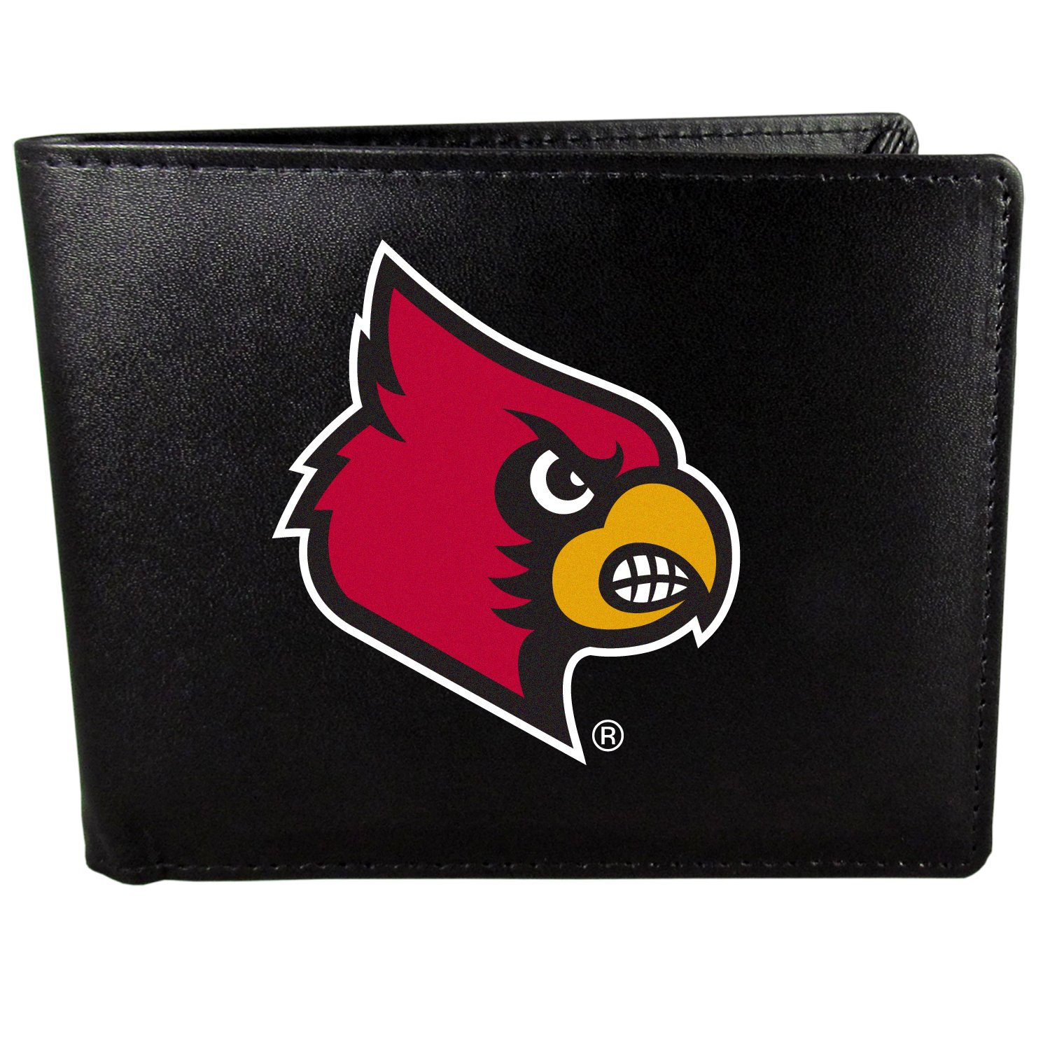Siskiyou Sports NCAA Mens Louisville Cardinals Bi-fold Wallet Large Logo One Size Black