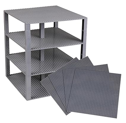 Stapelbare Premium-Bauplatten - inkl. neuen verbesserten Bausteinen mit 2x2 Noppen - kompatibel mit allen großen Marken - gee