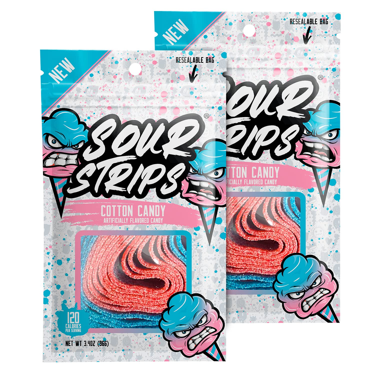 SOUR STRIPS Cotton Candy Flavored | Deliciously
