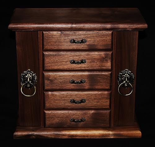 Amazon Com Gift For Her Walnut Five Drawer Dresser Jewelry Chest
