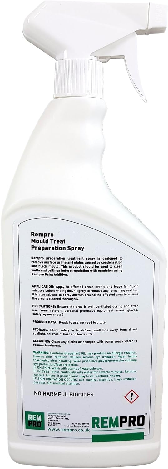 Rempro 1Ltr Anti Mould Spray,Mould Treat Wall & Ceiling Preparation Spray, Safe, Anti Mould & Mildew - Image 4
