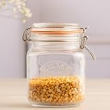 Kilner Square Clip Top Jar 1L Airtight Glass Jar for Preserving Food view 2