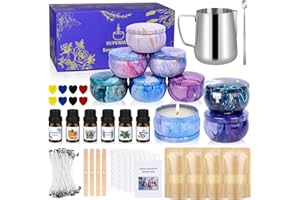 SUPERSUN Candles Making Kit for Adult - Christmas DIY Gift for Kid and Beginner, Includes Beeswax, Essential Oils, Dyes, and More DIY Candle Making Supplies, Crafts for Adults