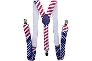 LOLELAI Suspenders for Women and Men | Elastic, Adjustable, Y-Back | Pant Clips, Tuxedo Braces
