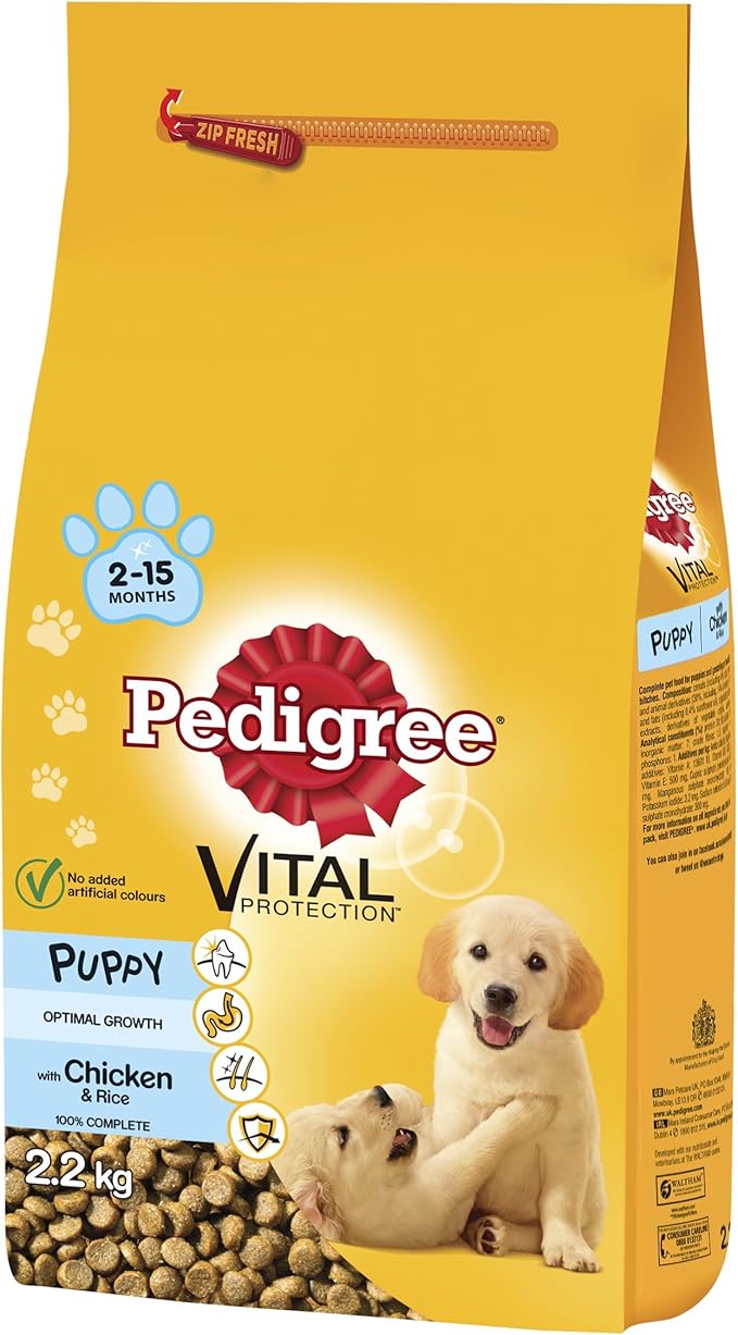 Pedigree Junior Medium Dogs and Puppies Kibbles with Chicken and Rice