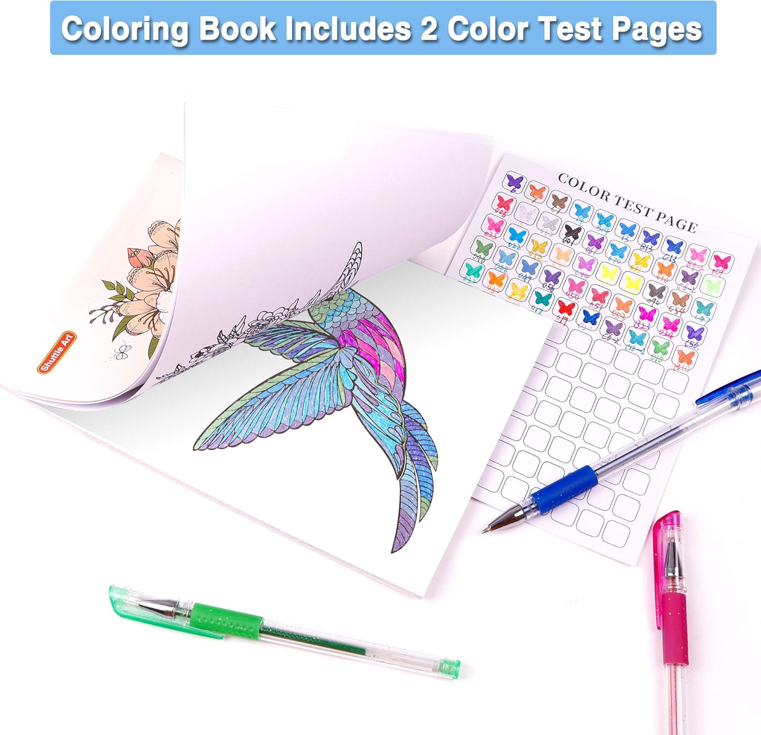 Gel Pens, Shuttle Art 120 Pack Gel Pen Set Packed in Metal Case, 60 Unique Colors with 60 Refills for Adults Coloring Books Drawing Doodling Crafts Scrapbooking Journaling: Office Products