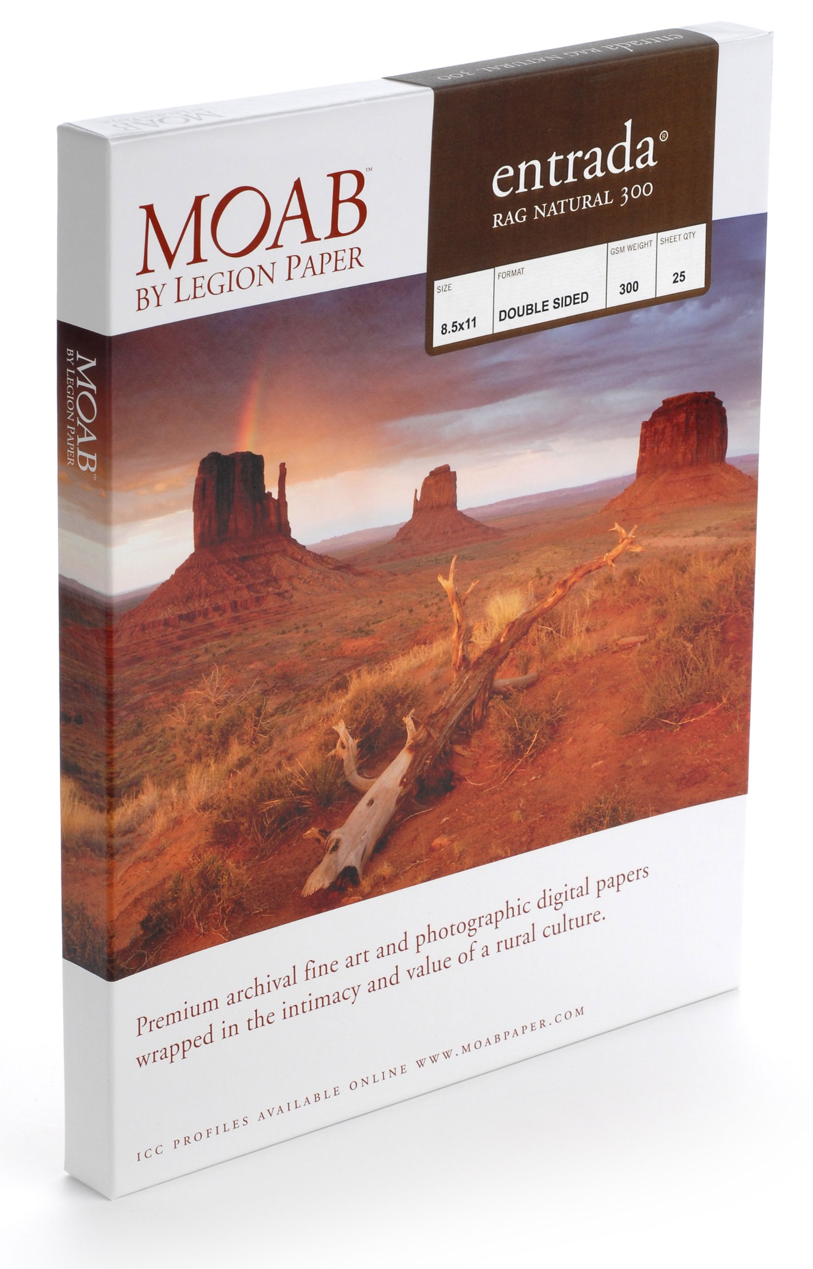 Moab Entrada Rag Natural ERN300A425 Inkjet Paper Cotton 300 g A4 Double-Sided 25 Sheets