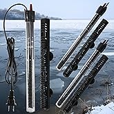 VIHOSE 3 Pcs 300w Outdoor Pond Heater Small Submersible Tank Heater for Small Outdoor Ponds, with Long Cable Wire 2 Suction Cups