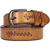 TYWestyles 1.3“ Women's Casual Leather Belt with Metal Buckle