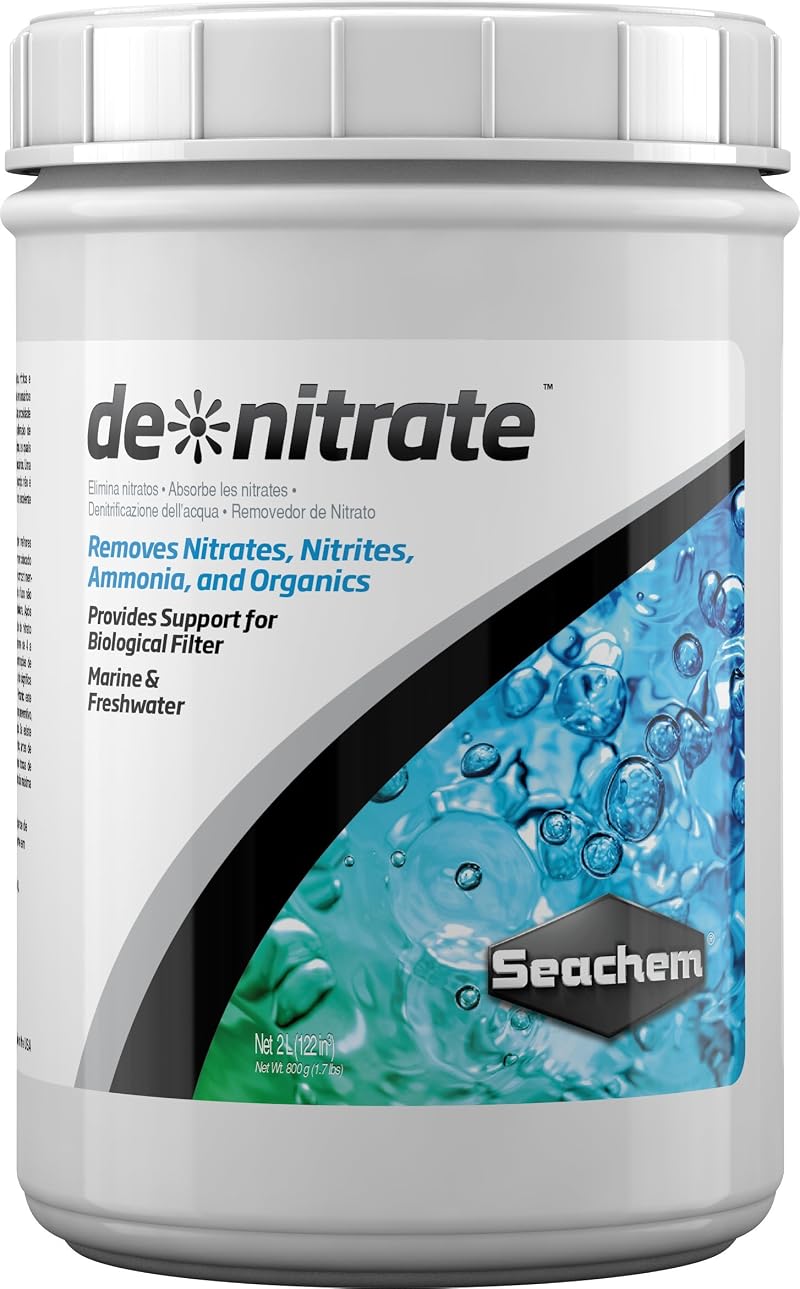 Seachem De Nitrate Remover 2 Litre Aquarium Water Treatment