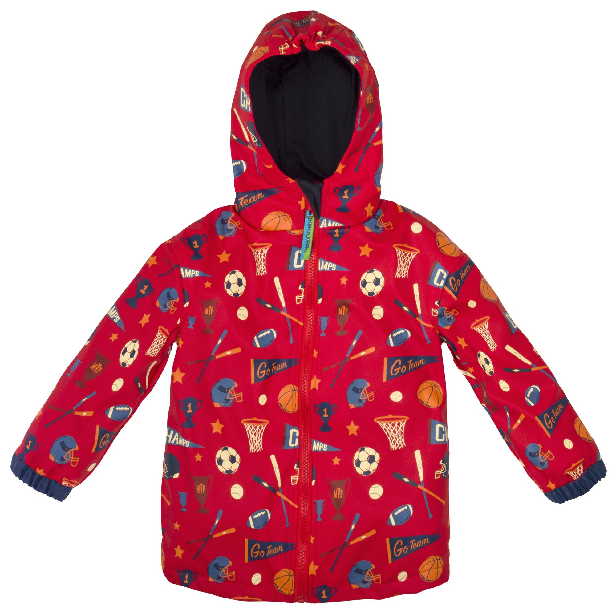 Stephen Josheph Gifts Boys' All Over Print Raincoat Rain Accessory, Sports, 2 Years