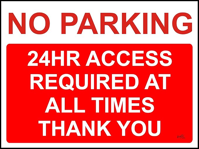 No Parking Safety Signs Self Adhesive Vinyl Sticker 200mm x 150mm np1