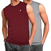 Champion Men's Big and Tall Performance Sleeveless Muscle Shirt 2 Pack