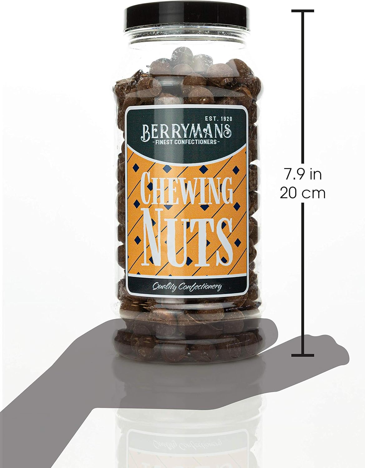 Original Peanut Brittle Roasted Peanuts In Caramel Retro Sweets Gift Jar By Berrymans Sweet Shop - Classic Sweets Traditional Taste