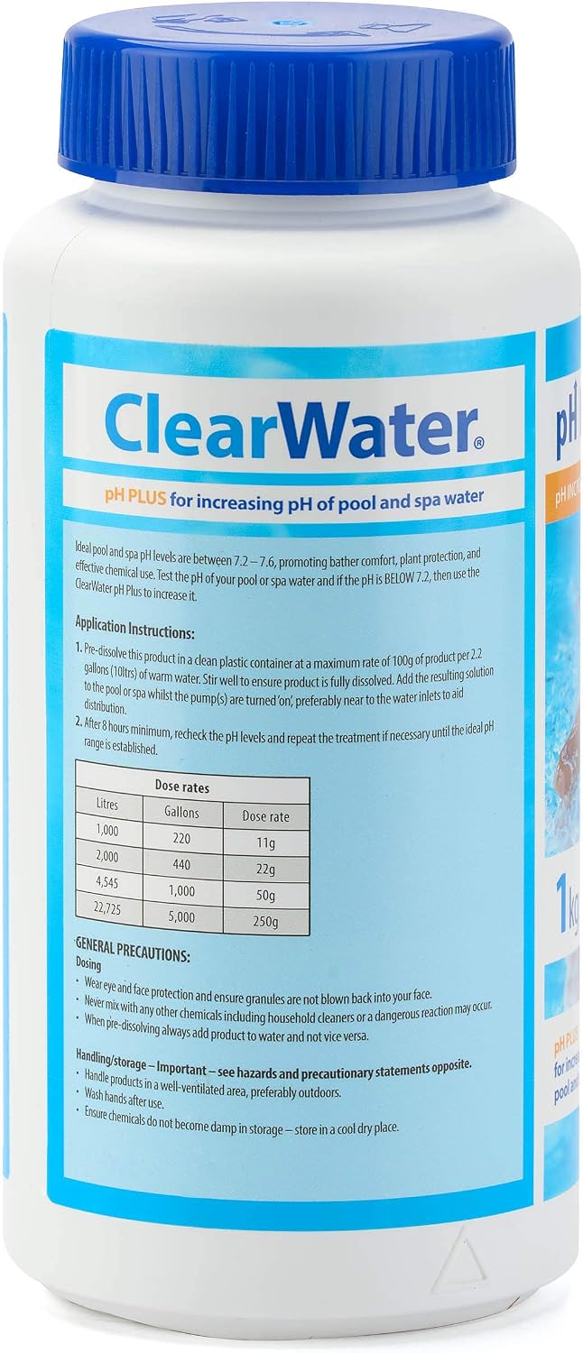 Clearwater pH Plus Increaser - 1 kg Granules for Hot Tub, Spa & Swimming Pool Water Treatment, Boosts pH & Improves Water Balance - Image 4