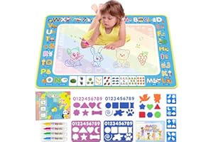 Water Doodle Mat Kids Mat Mess Free Coloring Doodle Toddlers Games Board Educational Toys for 3 4 5 6 7 8 9 Years Old with Ma