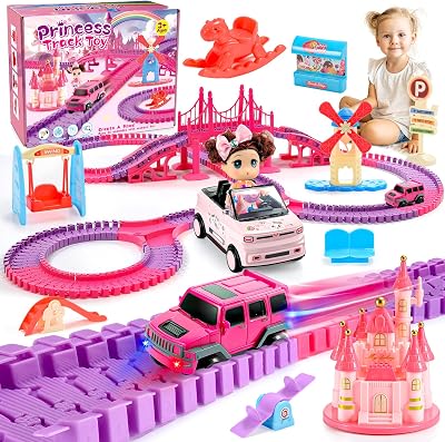 Tragik Princess Race Track 220 Pieces Kids Toy Set for 3-6 Years