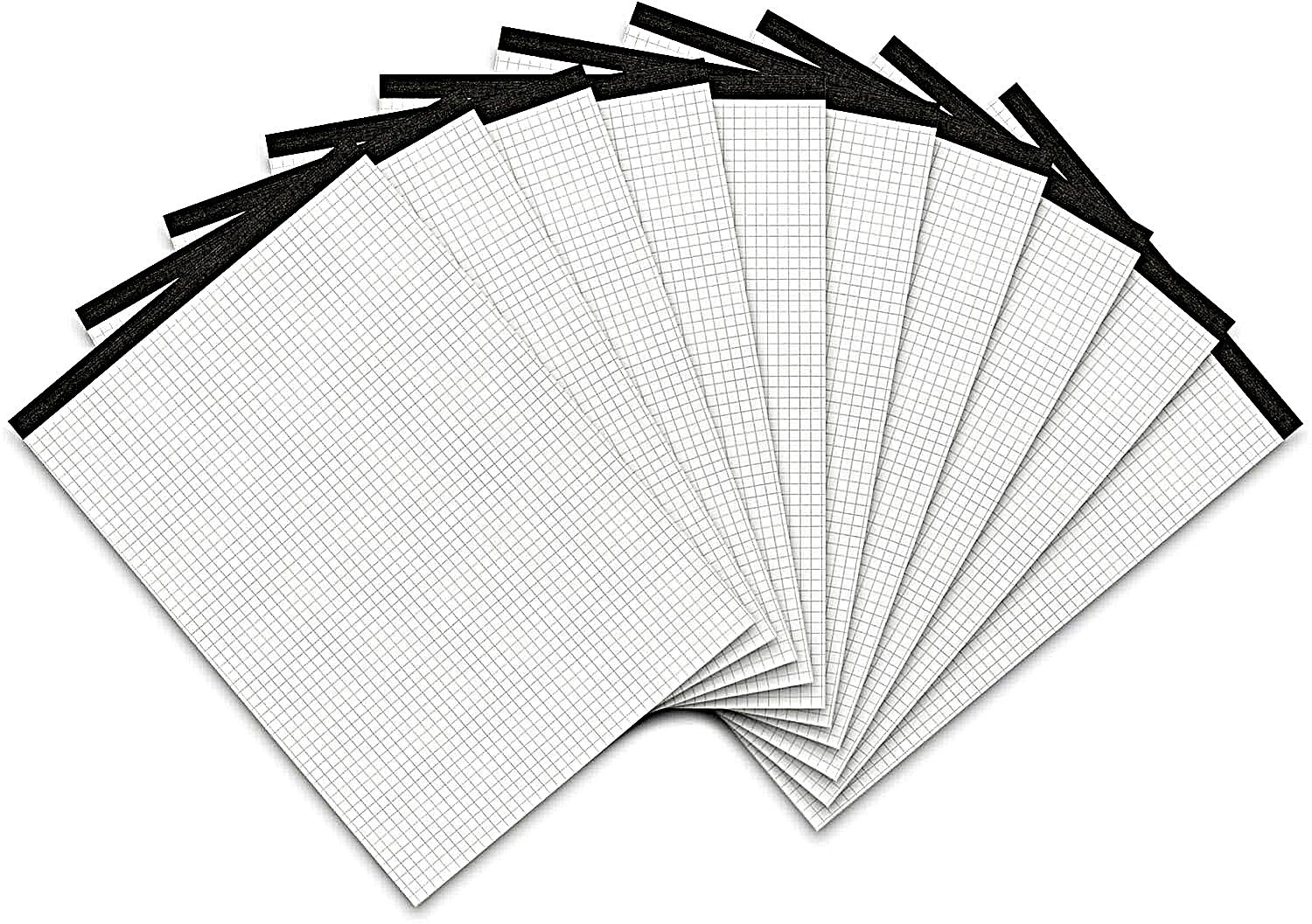 Landre 100050632 Notebook Without Cover 60 g/m², DIN A4, Squared, Perforated, Fine Wood- Paper 50 Sheets [Pack of 10 Notepad Without Cover, DIN A4, 50 Sheets, Chequered