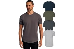 True Classic Mens T-Shirts – Curved Hem Tee Mens, Hipster Shirts for Men, Long Tail T Shirts for Man, Drop Cut Lounge/Sleep