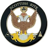 Masonic Scottish Rite Wings up 33rd Degree Auto Emblem Decal