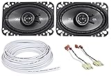 Kicker 4X6 Front Factory Speaker Replacement + Wire