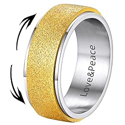 Supcare Worry Ring Size 11 Personalized Stainless