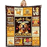 Riletese Golden Retriever Blanket Gifts for Golden Retriever Lovers Girls Women Mom Kids Cute Dog Themed Decor Bedroom Living Room Home Flannel Throws Presents Kids Adults Birthday Christmas 50"x60"