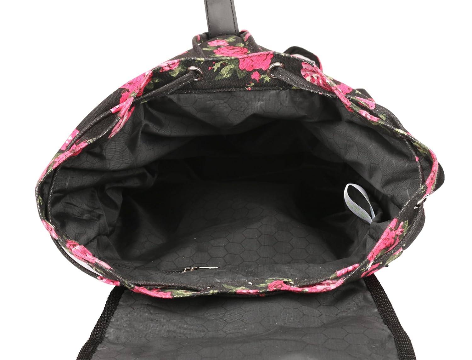 crafts my dream women's canvas multicolour backpack handbags - rose print_cmd184