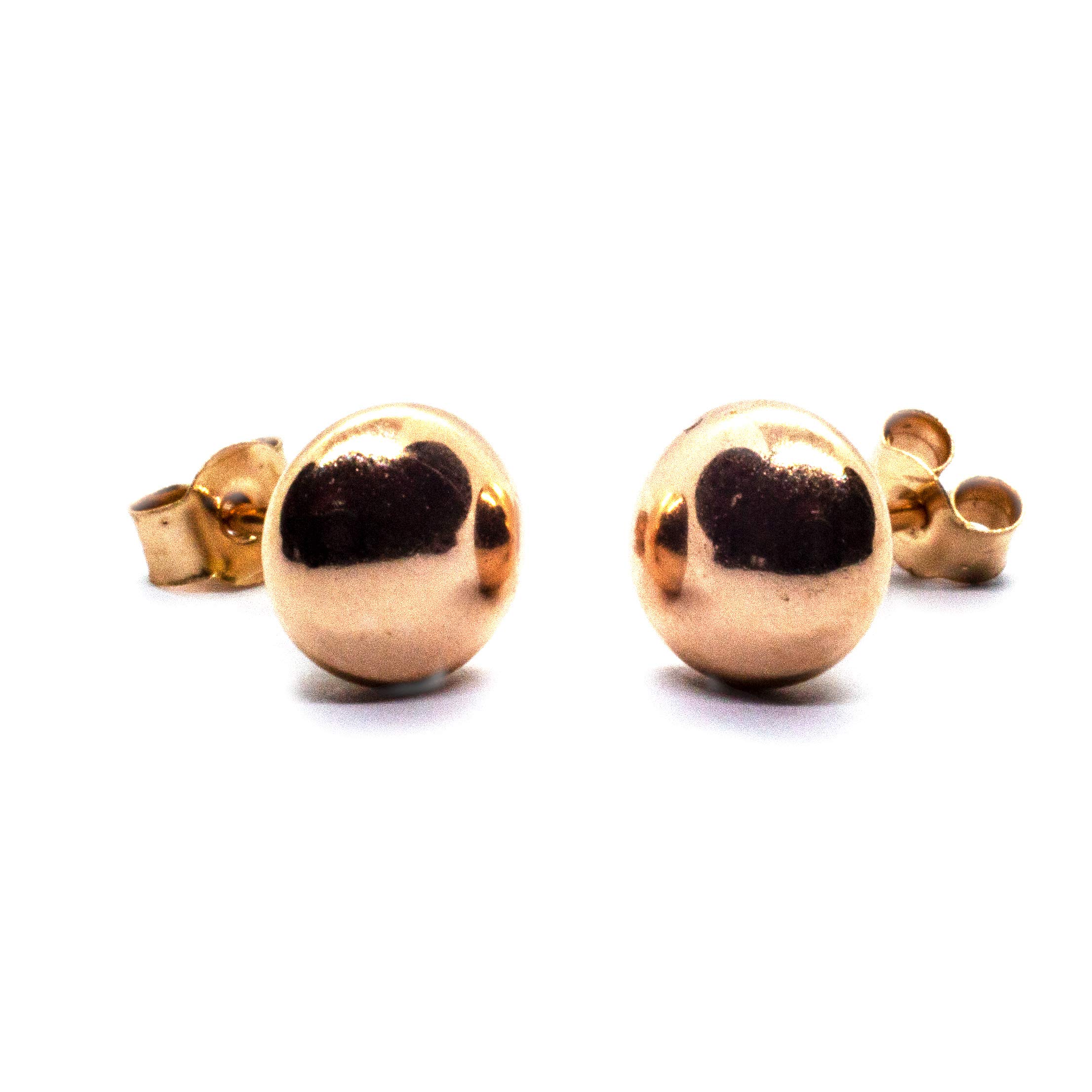 Arranview Jewellery 5 mm bouton stud earrings in 9ct yellow gold