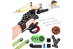 YLTRYYX Fishing Slingshot Set, Multifunctional Fish Eagle Slingshot, Shooting Fish Dart Precision Fish with Laser Infrared Fish Hunting Slingshot for Adult