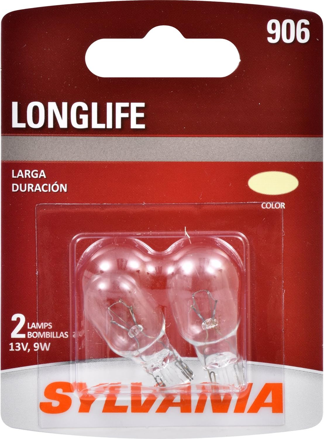 SYLVANIA - 906 Long Life Miniature - Bulb, Ideal for Interior Lighting – Cargo, License Plate and More. (Contains 2 Bulbs)