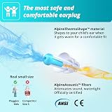 Alpine Pluggies Kids Earplugs Small Ear Canal Noise Cancelling 5-12 Flying view 5